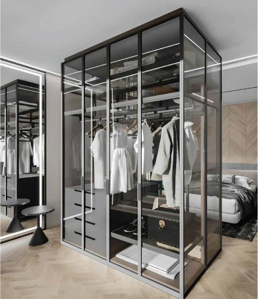 Wedge Plus Full Glass Wardrobe